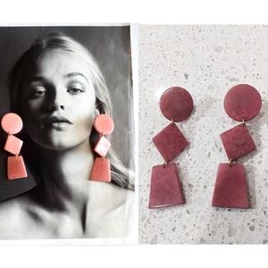 NWT Shicato | Tagua nut earrings in Pink